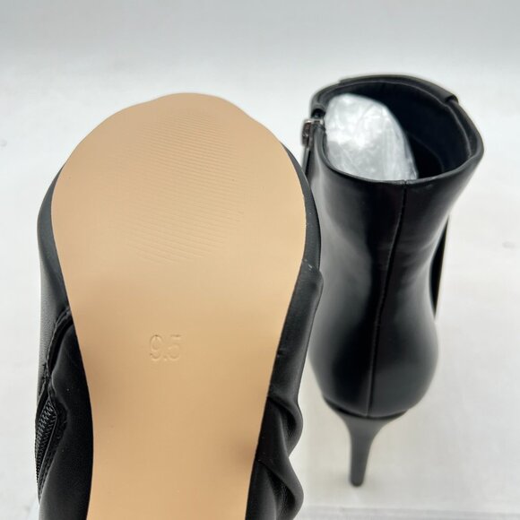 XYD Elegant High Heel Stiletto Ankle Boot Peep Toe Pumps Booties for Women Black - Picture 5 of 7